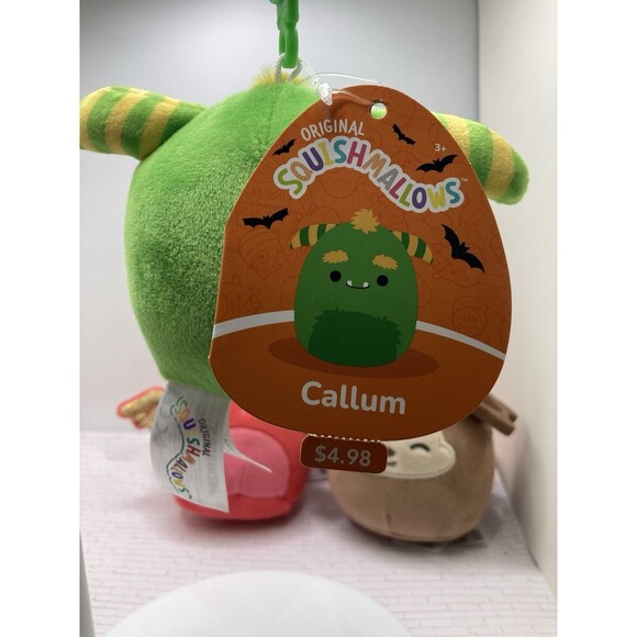 Squishmallows 3.5" Karlie Red Bat, Wade the Werewolf, Monster Callum Plush Clip - Picture 2 of 16